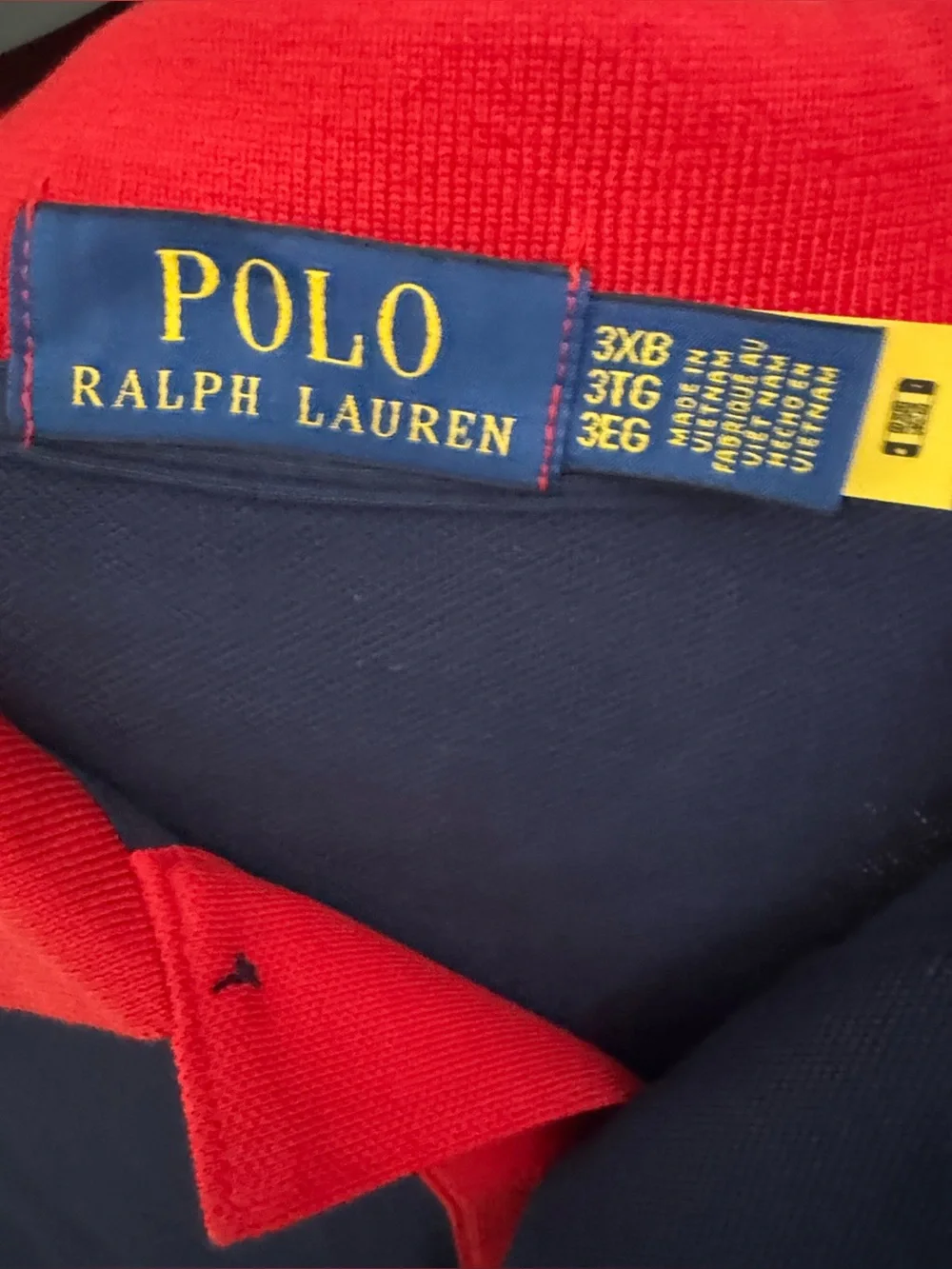 NWT Polo Ralph Lauren 3X 3XL Big Man's Blue, Red & White Cotton Mesh POLO